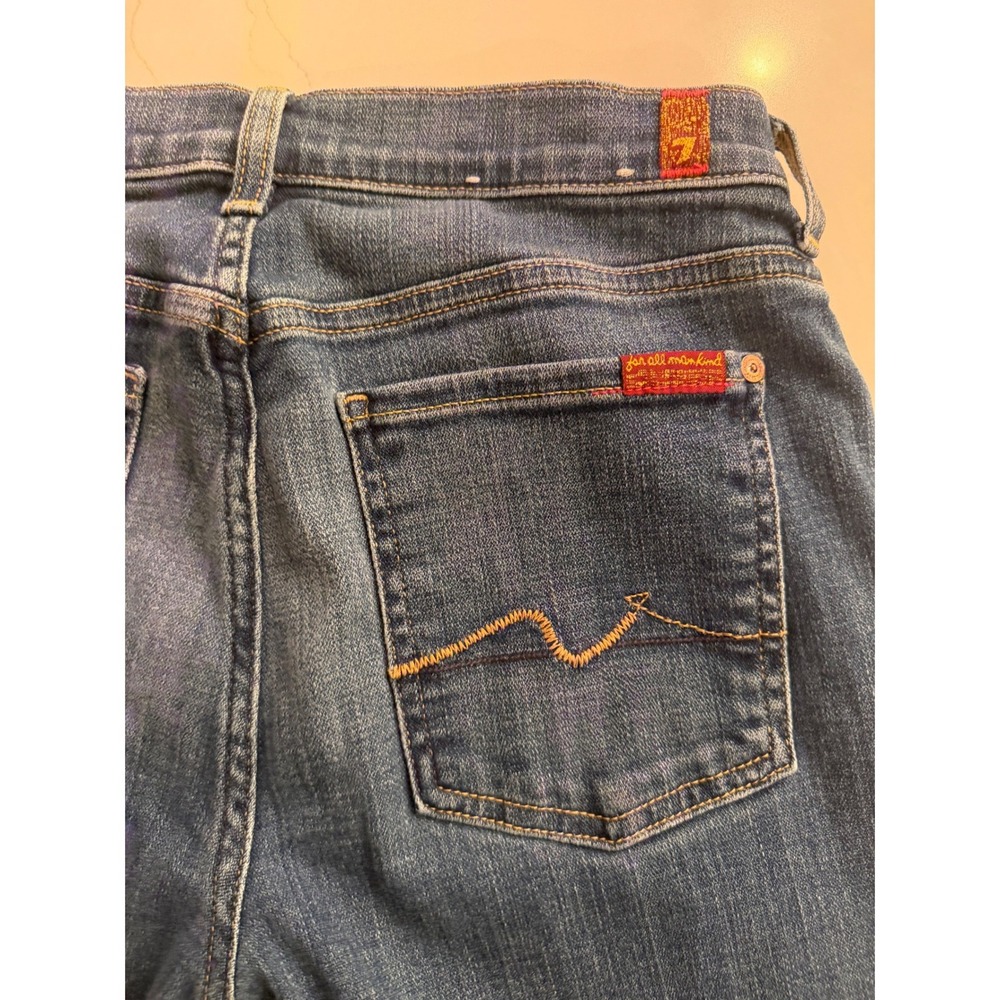 7 For All Mankind Josefina Maternity Skinny Boyfriend Jeans‎ Medium Wash Size 27